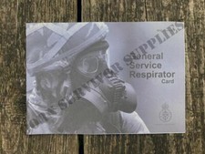 British Army GSR GAS MASK SERVICE CARD General Respirator Leaflet NBC CBRN Resi