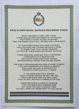 King's Own Royal Border Regiment Poem