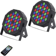 2Pcs Par Lights RGB 36 LED Stage Lights with Remote Control Party Stage Lighting