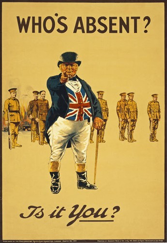 Wa34 vintage wwi who absent - wwi,