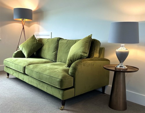 Four seater sofa velvet couch - seater,