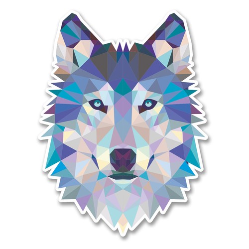 Abstract husky wolf vinyl - x,