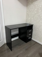 Black Wooden Desk with 3