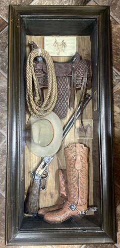 Western shadow box cowboy - shadow,