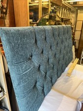 Blue Velvet Headboard For Double Bed. It Is Used But In Very Good Condition. 