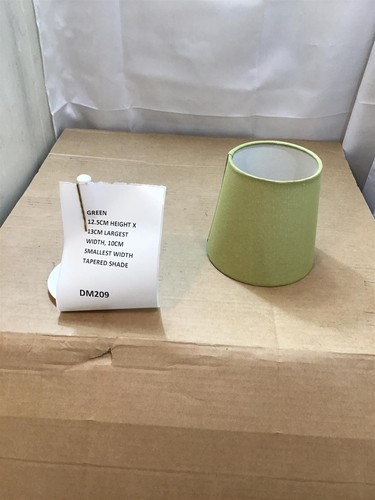 Green tapered fabric - tapered, lamp