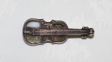 Vintage Violin Brooch Silver
