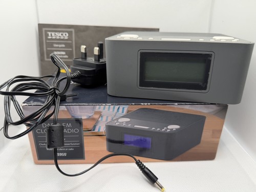 Dab grey clock radio tesco - grey,