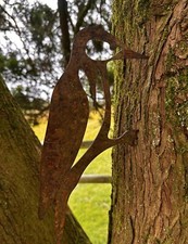 Woodpecker Bird Silhouette Bare Metal Garden Home Ornament Tree Decoration