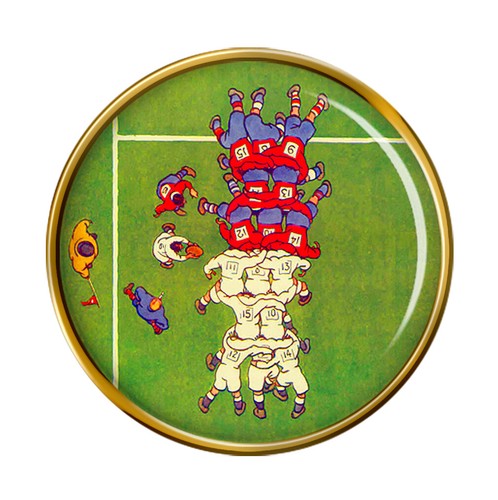 Rugby scrum pin badge - rugby,