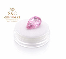 Pink Pear Teardrop Cut Cubic