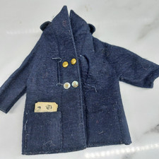 Vintage Sindy Doll Pedigree Navy Pea Coat Reefer Jacket 1967 & Newspaper