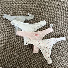 Women’s Primark Pack Of 4 Thongs Size UK 6/8 XS