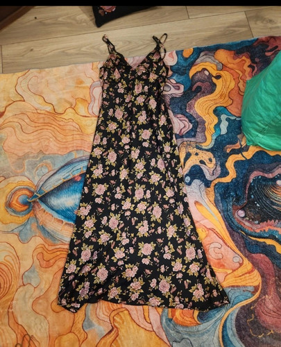 Zara black floral maxi slip - zara,