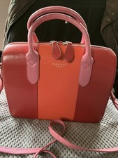 Radley Pink And Red Heritage Leather Bag