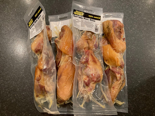 Serrano ham bites x12 - dog, bone