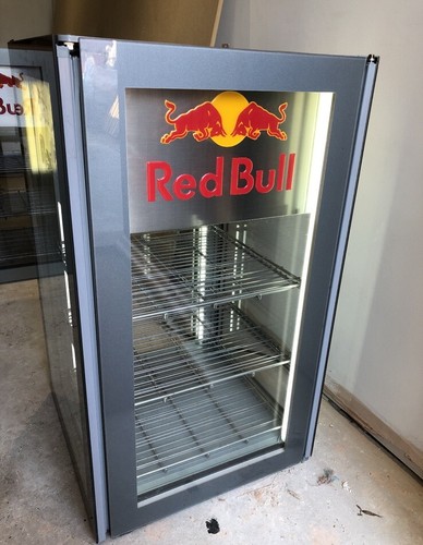 Red bull fridge - bull, light