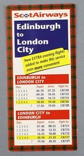 SCOT AIRWAYS AIRLINE TIMETABLE