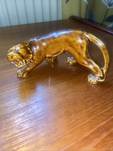 Vintage ceramic tiger ornament - vintage,