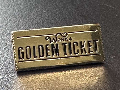 Wonka golden ticket enamel - wonka, pin