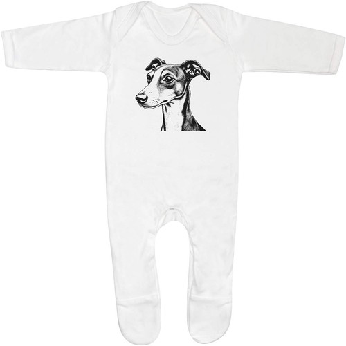 Whippet dog baby romper - 'whippet,