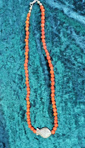 Orange coral bead - orange,