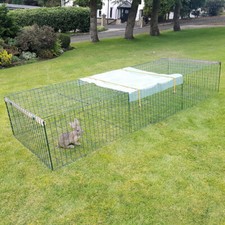 Rabbit Run Folding Guinea Pig Chicken Playpen Enclosure Optional Base Sun Cover