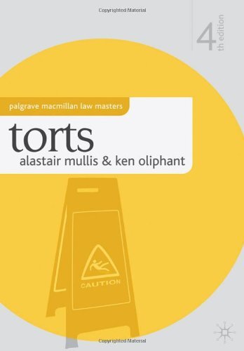 Torts palgrave macmillan law - torts,