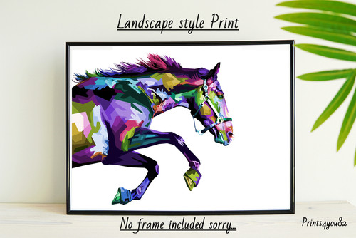 Horse racing print poster - horse,