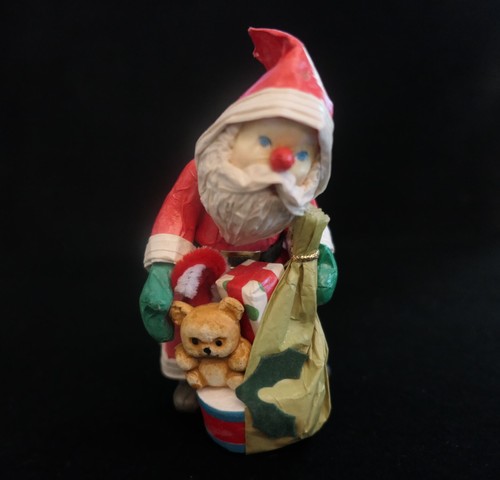 Vtg paper mache santa claus - vtg,