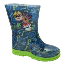 BOYS OFFICIAL PAW PATROL WELLIES BLUE WELLINGTON WATERPOOF RAIN SNOW BOOTS