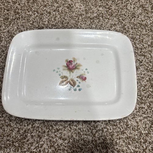 Antique moss rose platter - antique,