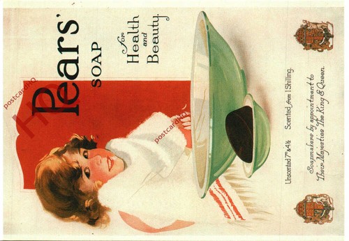 Postcard advertising pears - postcard:-advertising,,