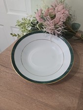 Vintage Green , Gold & White Noritake "Legendary" Soup/Cereal Bowl (19cm)