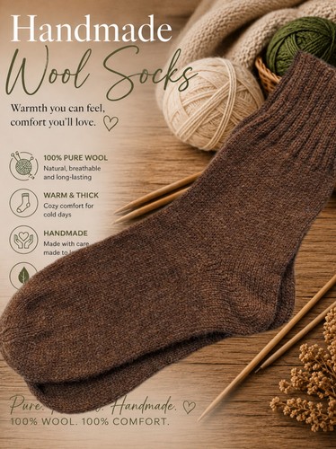 Hand knitted socks 100 pure - hand,