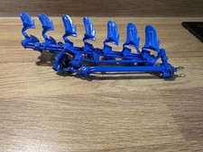 Siku Reversible Plough - Blue  - Scale  1:32 - Tow Hook Broken Missing 