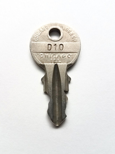 Vtg chicago lock key d10 - lock,