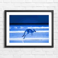 Leaping Kangaroo on Sandy