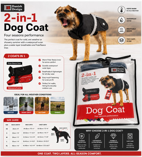 Danish design dog coat - danish,