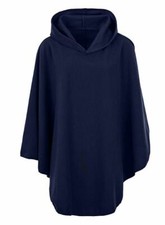 Ladies Womens Fleece Poncho Capes Hooded Anti Pill Fleece Cosy Winter Warm 