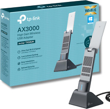 Tp-Link AX3000 Wi-Fi 6 High Gain Wireless USB 3.0 Adapter, Dual-Band, Auto Drive
