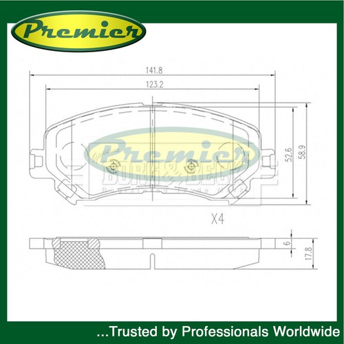 Premier front brake - front, pads