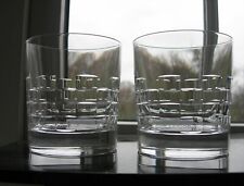 Edinburgh Crystal - "Skibo" Cut - Two Whisky Glasses - All Signed