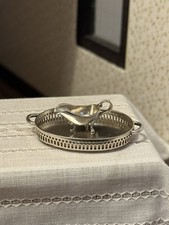 Dolls House Sterling Silver 925 Artisan Silver tray And Jug 1/12 Scale