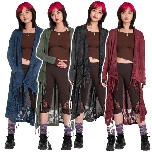 Long cardigan stonewash lace - long,
