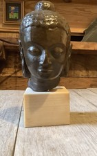 VINTAGE Buddha Head on Plinth