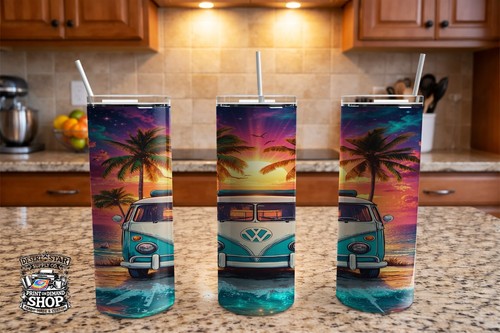 Volkswagen hippie van - volkswagen, tropical