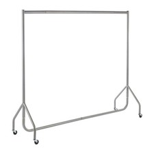 Silver Heavy-Duty Clothes Rail