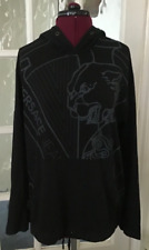 VERSACE JEANS BLACK HOODIE TIGER LOGO COTTON SWEATSHIRT SWEATER   LARGE    #1419