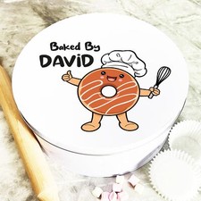 Round Cute Chef Donut Baked By